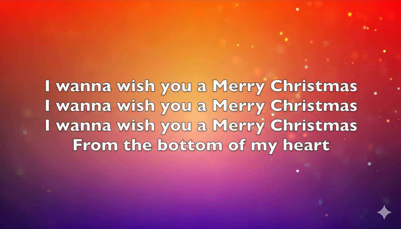 i wanna wish you a merry christmas lyrics