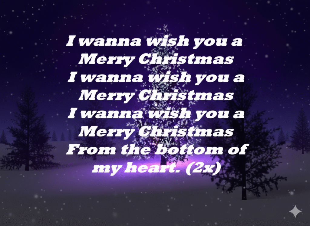 i wanna wish you a merry christmas lyrics